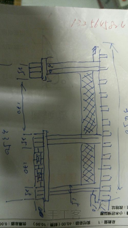 原创实木葡萄架子 第1步
