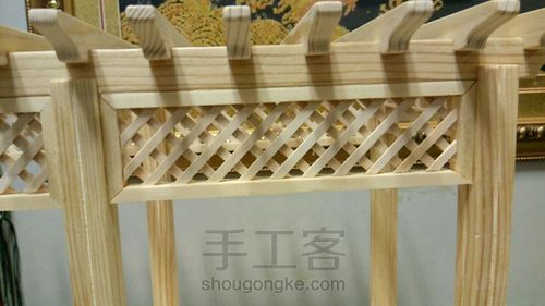 原创实木葡萄架子 第13步