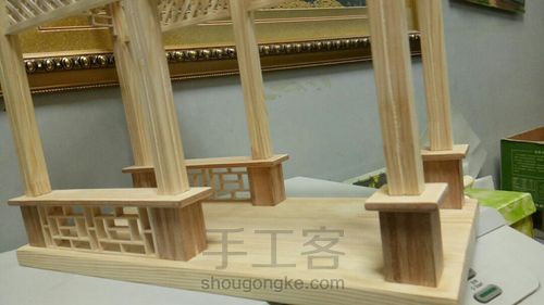 原创实木葡萄架子 第16步