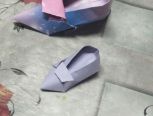 启蒙画室13137786759，赵老师用两张正方形纸完成一个高跟鞋教程，分享一下