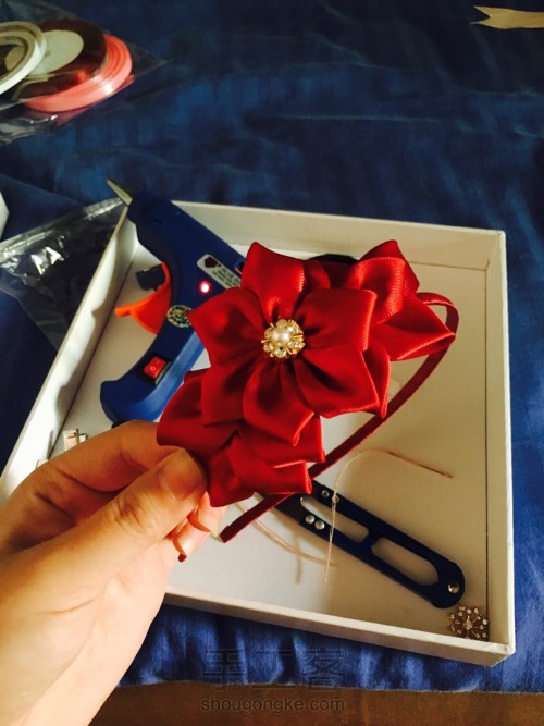 DIY花朵发箍～🌺 第一次做发饰😂 第11步