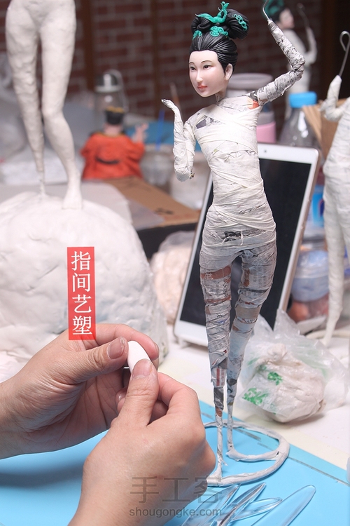 贺加贵面塑软陶（古典仕女 ） 第13步