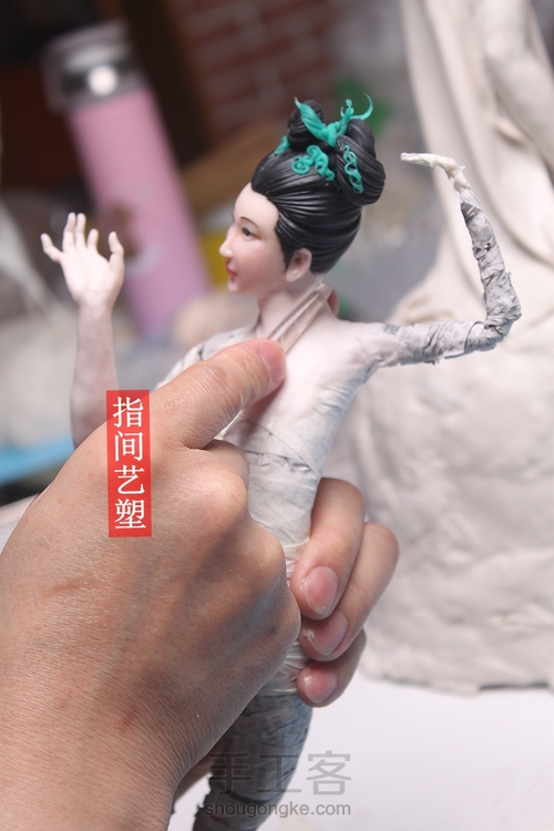 贺加贵面塑软陶（古典仕女 ） 第29步