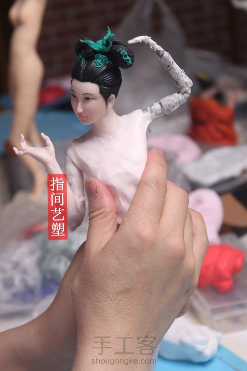 贺加贵面塑软陶（古典仕女 ） 第35步