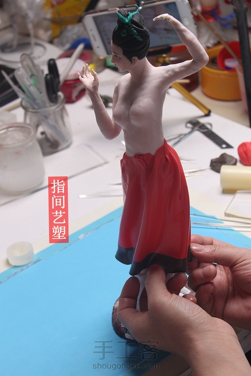 贺加贵面塑软陶（古典仕女 ） 第80步