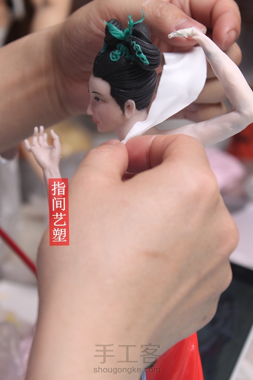 贺加贵面塑软陶（古典仕女 ） 第114步
