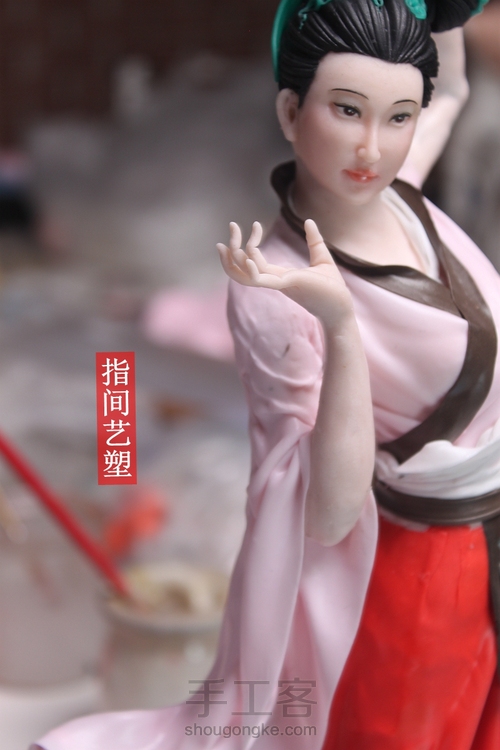 贺加贵面塑软陶（古典仕女 ） 第153步
