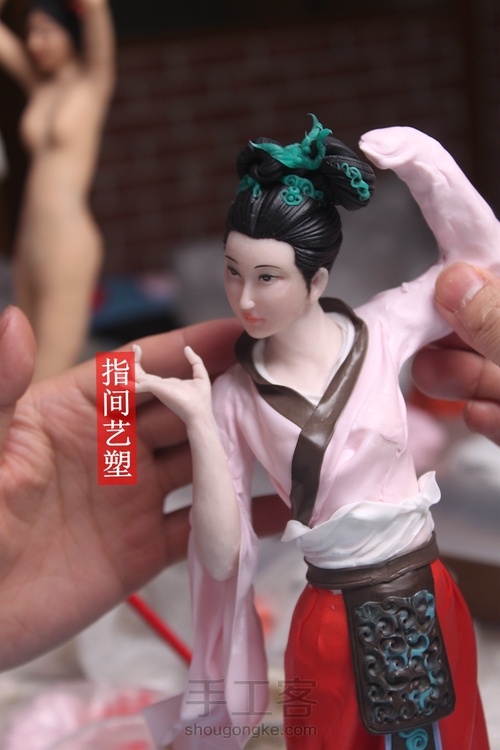 贺加贵面塑软陶（古典仕女 ） 第156步
