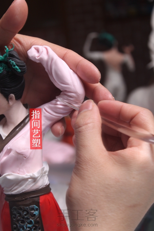 贺加贵面塑软陶（古典仕女 ） 第165步