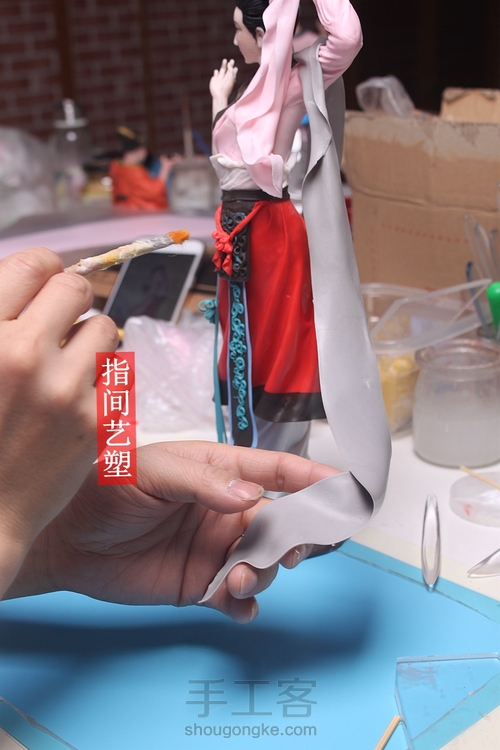 贺加贵面塑软陶（古典仕女 ） 第180步