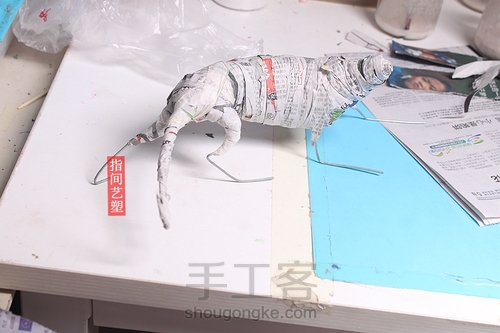 贺加贵面塑(老虎) 第18步