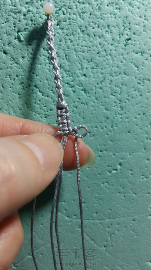 尾扣整理计划6:四股辫尾扣（非原创） 第7步