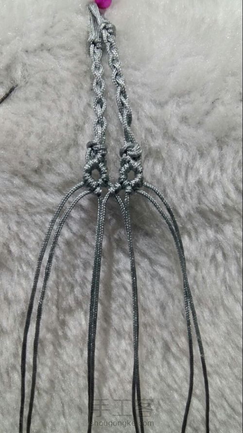 尾扣整理计划16:四股辫合并尾扣（仿图） 第3步