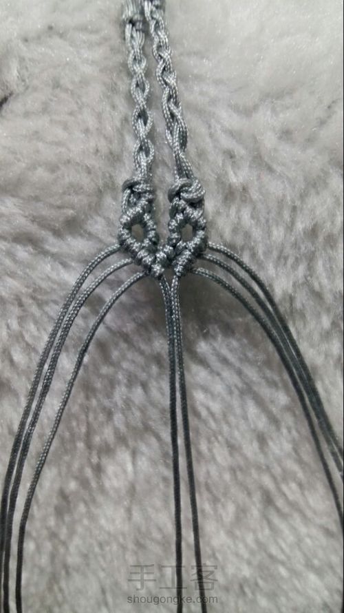 尾扣整理计划16:四股辫合并尾扣（仿图） 第4步