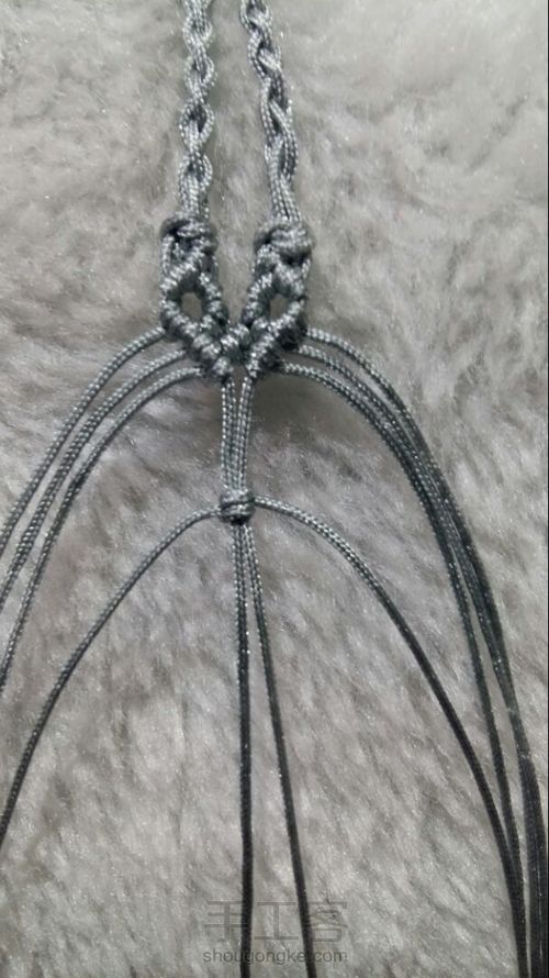 尾扣整理计划16:四股辫合并尾扣（仿图） 第5步