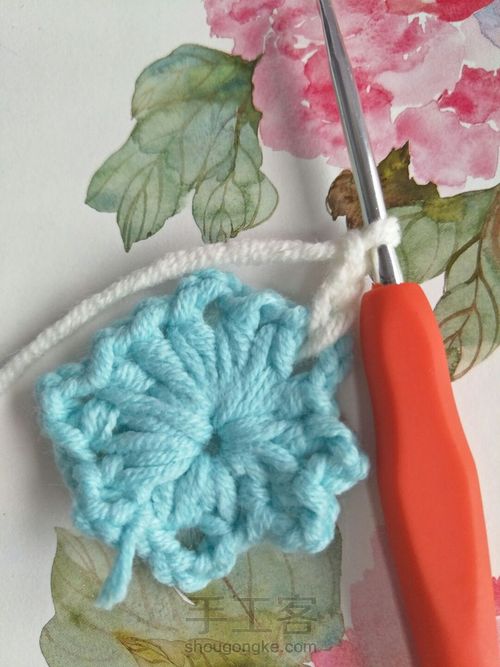 唯美雏菊杯垫 第11步