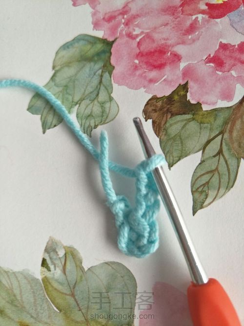 唯美雏菊杯垫 第4步