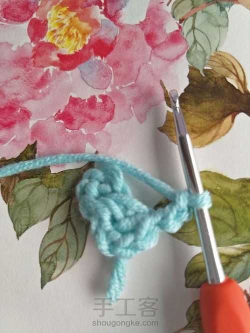 唯美雏菊杯垫 第6步