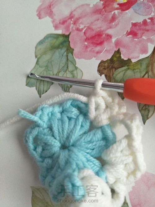 唯美雏菊杯垫 第12步