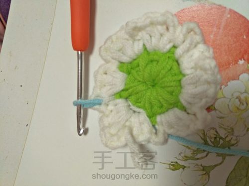 唯美雏菊杯垫 第14步