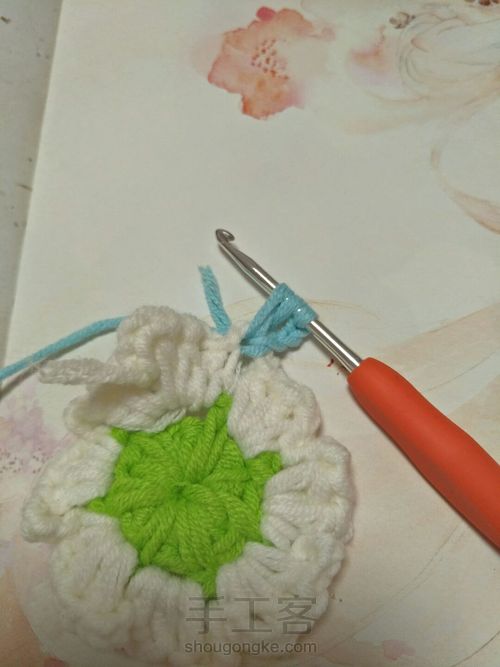 唯美雏菊杯垫 第16步