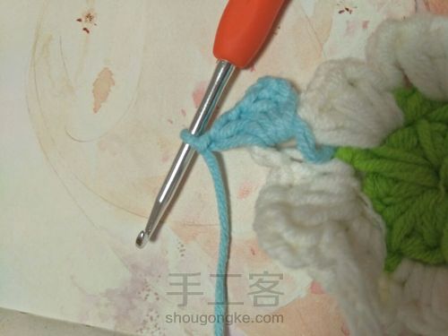 唯美雏菊杯垫 第18步