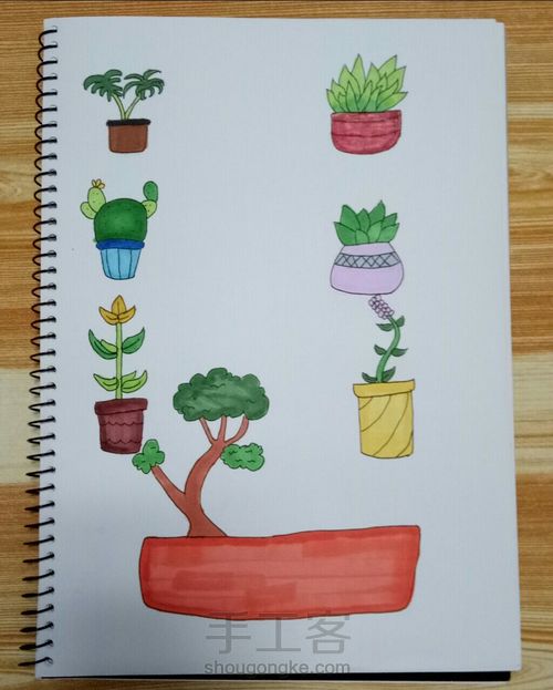 简单的植物插画 第4步