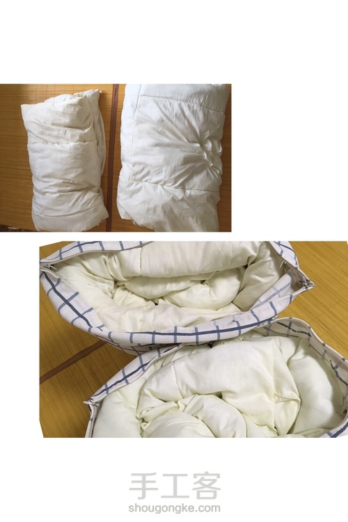 自制清新格子枕头 第6步