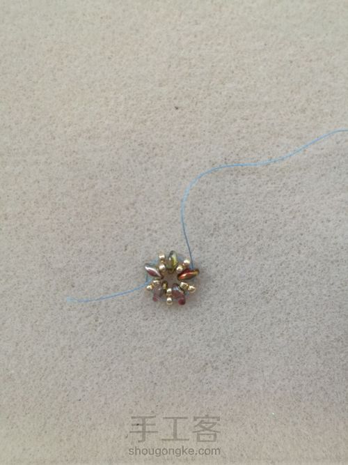 焦点耳坠 第6步