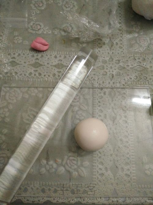 手工娃——树脂粘土兔子头 第2步