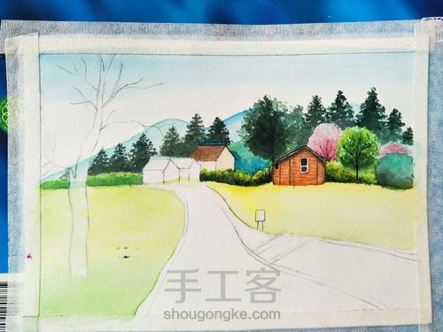 水彩风景 第3步