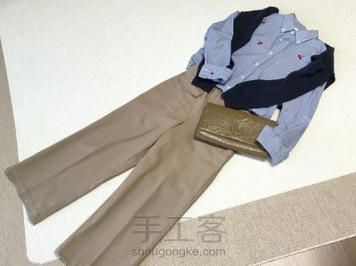 “小心机”girl,衬衫改造文艺女神美美哒 第10步