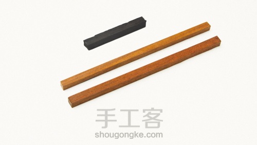 中式红花梨、紫光檀拼木筷子一製作教程 第1步