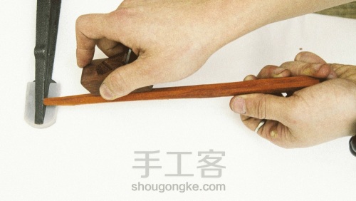 中式红花梨、紫光檀拼木筷子一製作教程 第9步