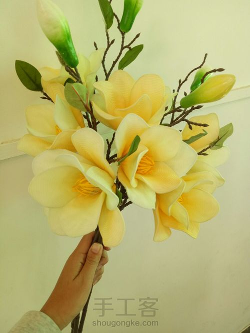 【原创】黄玉兰丝网花 第20步