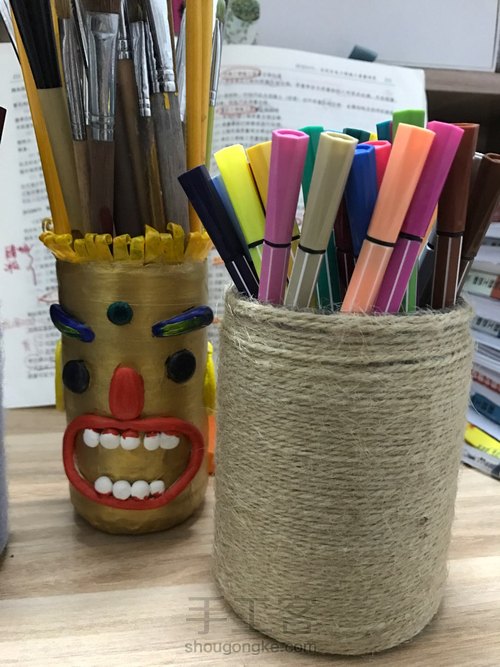 饼干盒变文艺笔筒  几分钟就可以完成哦！ 第6步