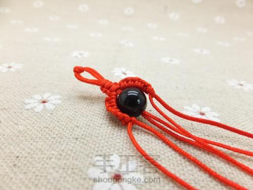 DIY手工绳编织黑色玛瑙手链【转载】 第6步