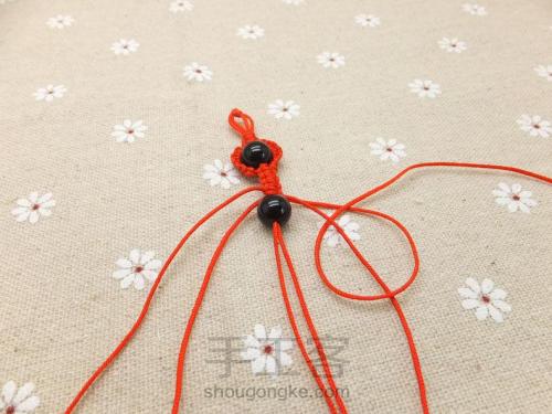 DIY手工绳编织黑色玛瑙手链【转载】 第8步