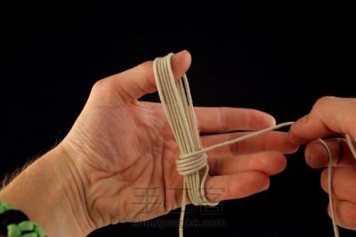 手工编织装饰节点 （一）“猴子拳头”的编织方法【转载】 第7步