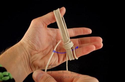 手工编织装饰节点 （一）“猴子拳头”的编织方法【转载】 第8步