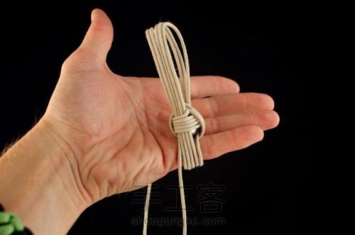 手工编织装饰节点 （一）“猴子拳头”的编织方法【转载】 第12步