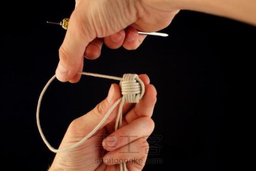 手工编织装饰节点 （一）“猴子拳头”的编织方法【转载】 第22步