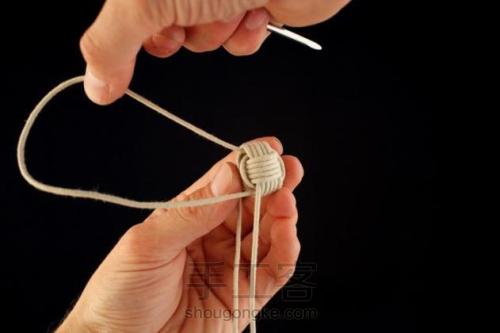 手工编织装饰节点 （一）“猴子拳头”的编织方法【转载】 第24步