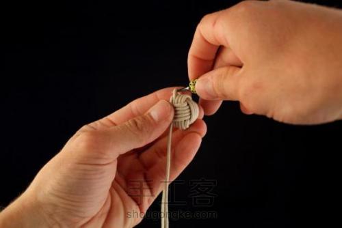 手工编织装饰节点 （一）“猴子拳头”的编织方法【转载】 第26步