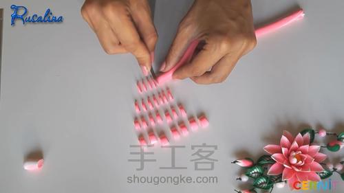 DIY粘土手工制作荷花装饰项链【转载】 第3步