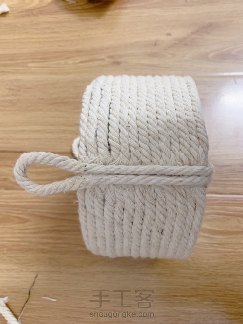 日系棉线收纳盒（铁盒改造） 第6步