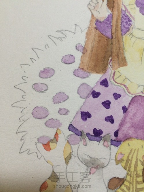 女孩和小猫 第5步