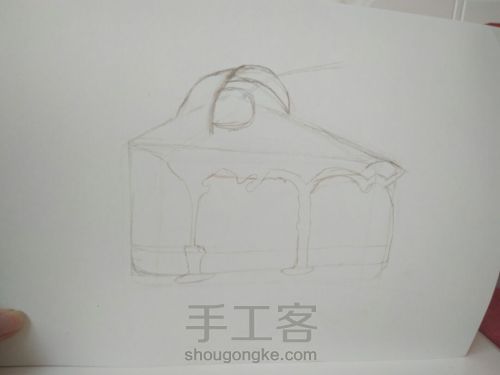 【彩铅画教程】可口的蛋糕 第1步