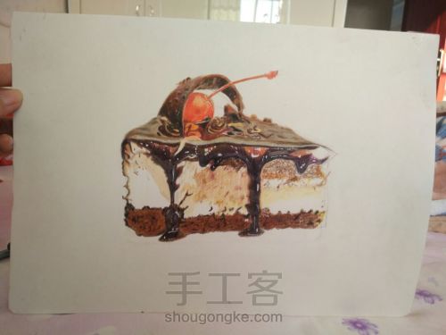 【彩铅画教程】可口的蛋糕 第10步