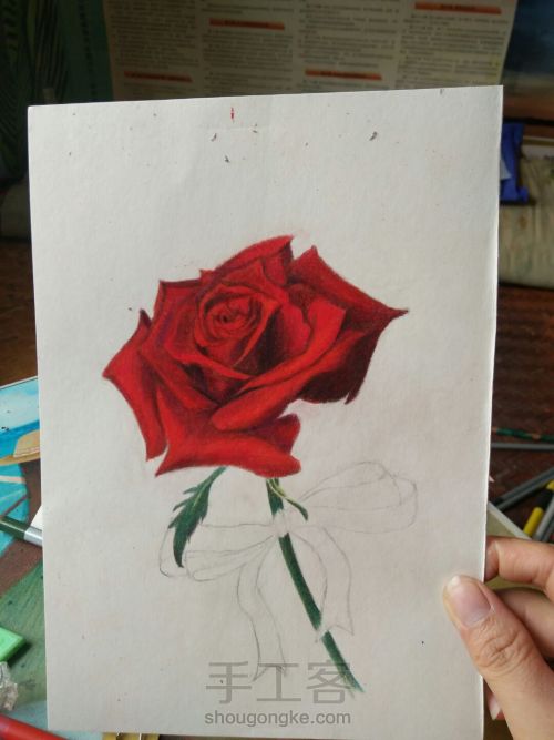 零基础手绘一只玫瑰 第25步